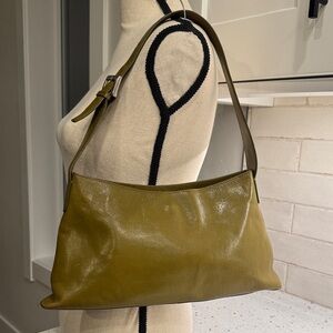 HOBO INTERNATIONAL Vintage Y2K Leather Olive Green Sleek Soho Shoulder Handbag